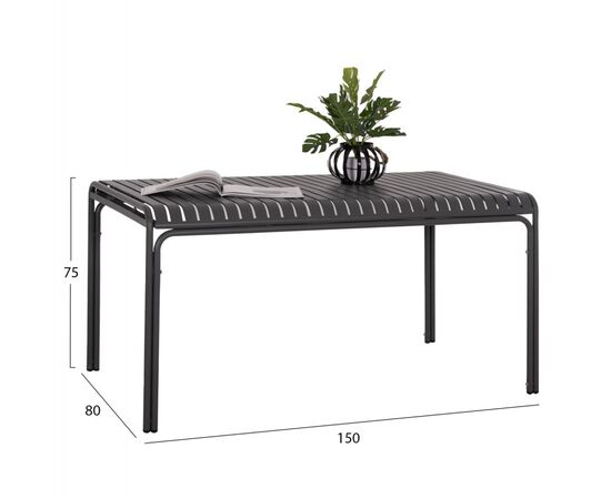 ΤΡΑΠΕΖΙ ΑΛΟΥΜΙΝΙΟΥ RACHEL HM6339.01 ΓΚΡΙ 150x80x75Υεκ. - ΤΡΑΠΕΖΙΑ ΕΞ. ΧΩΡΟΥ στο Milonadakis.gr