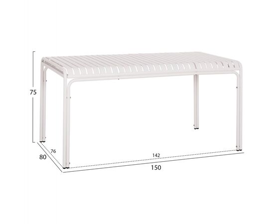 ΤΡΑΠΕΖΙ ΑΛΟΥΜΙΝΙΟΥ RACHEL HM6339.02 ΛΕΥΚΟ 150x80x75Υεκ. - ΤΡΑΠΕΖΙΑ ΕΞ. ΧΩΡΟΥ στο Milonadakis.gr