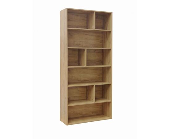Βιβλιοθήκη Evergin pakoworld mdf σε oak απόχρωση 80x30x180εκ - ΒΙΒΛΙΟΘΗΚΕΣ στο Milonadakis.gr