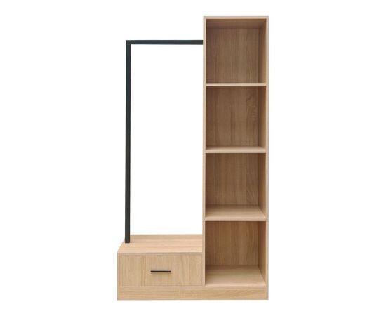 Έπιπλο εισόδου Erdeco pakoworld mdf σε φυσική απόχρωση 80x40x150εκ - ΝΤΟΥΛΑΠΕΣ στο Milonadakis.gr