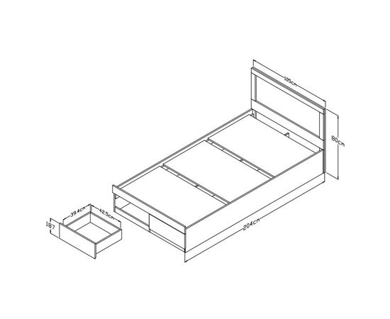 Κρεβάτι Olympus pakoworld με συρτάρι σε wenge απόχρωση 100x200εκ - ΚΡΕΒΑΤΙΑ στο Milonadakis.gr