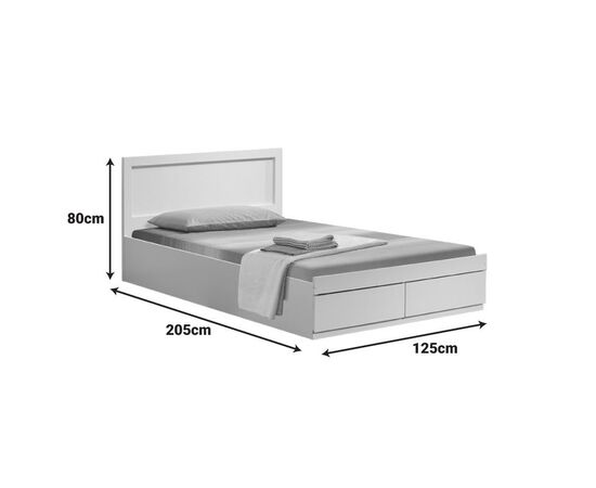 Κρεβάτι Olympus pakoworld με συρτάρι σε λευκή απόχρωση 120x200εκ - ΚΡΕΒΑΤΙΑ στο Milonadakis.gr