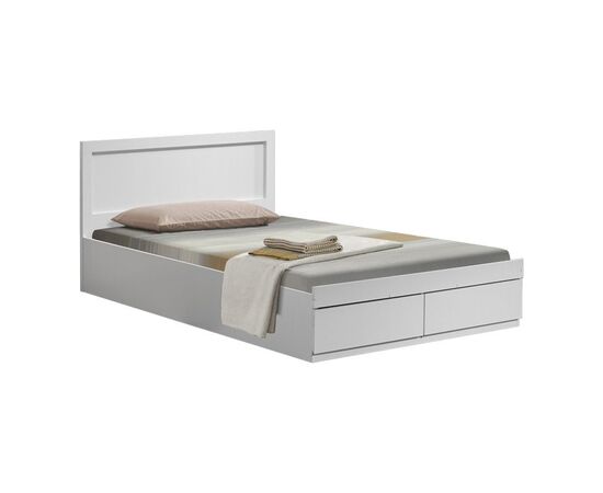 Κρεβάτι Olympus pakoworld με συρτάρι σε λευκή απόχρωση 120x200εκ - ΚΡΕΒΑΤΙΑ στο Milonadakis.gr