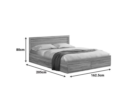 Κρεβάτι Olympus pakoworld με συρτάρι σε wenge απόχρωση 160x200εκ - ΚΡΕΒΑΤΙΑ στο Milonadakis.gr