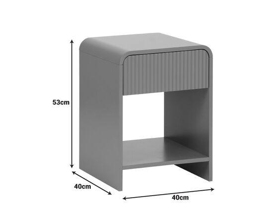 Κομοδίνο Zeplen pakoworld MDF σε γκρι απόχρωση 40x40x53εκ - ΚΟΜΟΔΙΝΑ στο Milonadakis.gr