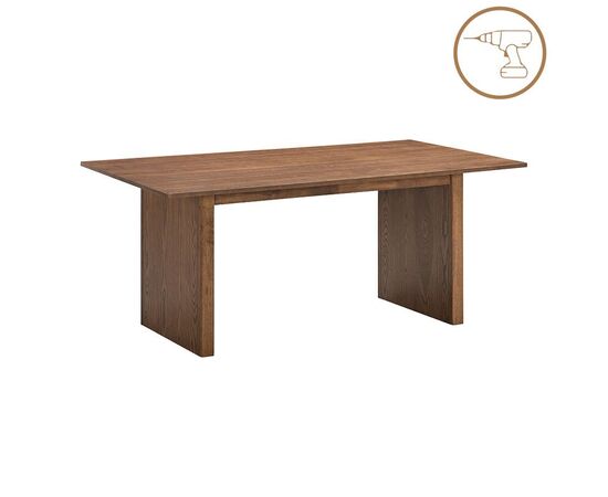 Τραπεζαρία Eleganza-Siena pakoworld σετ 7τεμ mdf σε καρυδί-εκρού απόχρωση 180x99x75.8εκ - ΤΡΑΠΕΖΑΡΙΕΣ στο Milonadakis.gr