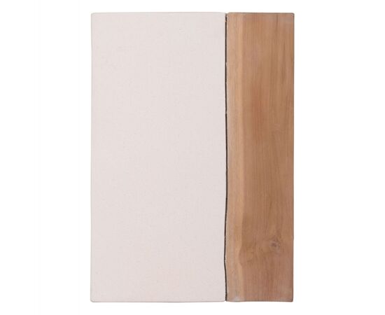 ΒΟΗΘΗΤΙΚΟ ΤΡΑΠΕΖΙ LEIA HM18163.02 FIBER CEMENT ΛΕΥΚΟ-ΞΥΛΟ TEAK 32.5x32.5x46Υεκ. - ΤΡΑΠΕΖΙΑ ΚΟΥΖΙΝΑΣ στο Milonadakis.gr