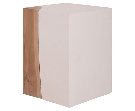 ΒΟΗΘΗΤΙΚΟ ΤΡΑΠΕΖΙ LEIA HM18163.02 FIBER CEMENT ΛΕΥΚΟ-ΞΥΛΟ TEAK 32.5x32.5x46Υεκ. - ΤΡΑΠΕΖΙΑ ΚΟΥΖΙΝΑΣ στο Milonadakis.gr