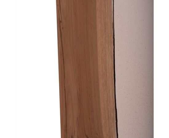 ΒΟΗΘΗΤΙΚΟ ΤΡΑΠΕΖΙ LEIA HM18163.02 FIBER CEMENT ΛΕΥΚΟ-ΞΥΛΟ TEAK 32.5x32.5x46Υεκ. - ΤΡΑΠΕΖΙΑ ΚΟΥΖΙΝΑΣ στο Milonadakis.gr