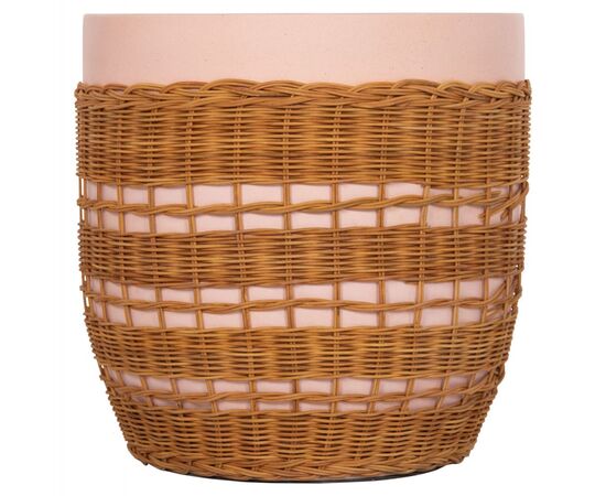 ΒΟΗΘΗΤΙΚΟ ΤΡΑΠΕΖΙ VILHENA HM18166 FIBER CEMENT ΡΟΖ-RATTAN ΦΥΣΙΚΟ Φ44.5x45Υεκ. - ΤΡΑΠΕΖΙΑ ΚΟΥΖΙΝΑΣ στο Milonadakis.gr