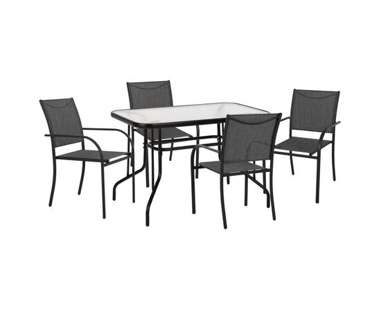 ΣΕΤ ΤΡΑΠΕΖΑΡΙΑΣ 5ΤΜΧ REDAN HM21223.01 ΤΡΑΠΕΖΙ & 4 ΠΟΛΥΘΡΟΝΕΣ ΣΕ ΜΑΥΡΟ - ΣΕΤ ΤΡΑΠΕΖΑΡΙΕΣ στο Milonadakis.gr