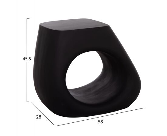ΣΚΑΜΠΟ ΣΑΛΟΝΙΟΥ LANS HM4691.01 FIBER CEMENT ΣΕ ΜΑΥΡΟ--58x28x45.5Υεκ. - ΠΟΥΦ - ΣΚΑΜΠΟ - ΜΠΑΟΥΛΟ στο Milonadakis.gr
