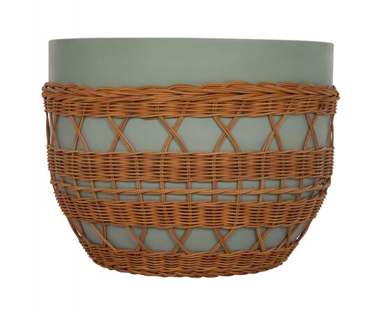 ΤΡΑΠΕΖΙ ΣΑΛΟΝΙΟΥ VILHENA HM18165 FIBER CEMENT ΠΡΑΣΙΝΟ-RATTAN ΦΥΣΙΚΟ Φ56x47Υεκ. - ΤΡΑΠΕΖΙΑ ΚΟΥΖΙΝΑΣ στο Milonadakis.gr