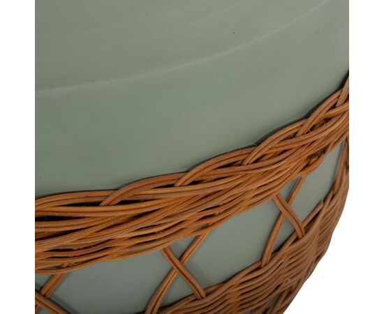 ΤΡΑΠΕΖΙ ΣΑΛΟΝΙΟΥ VILHENA HM18165 FIBER CEMENT ΠΡΑΣΙΝΟ-RATTAN ΦΥΣΙΚΟ Φ56x47Υεκ. - ΤΡΑΠΕΖΙΑ ΚΟΥΖΙΝΑΣ στο Milonadakis.gr