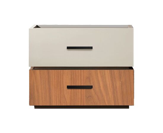 Κομοδίνο Sonlen pakoworld mdf σε καρυδί-μπεζ απόχρωση 60x40x44.5εκ - ΚΟΜΟΔΙΝΑ στο Milonadakis.gr