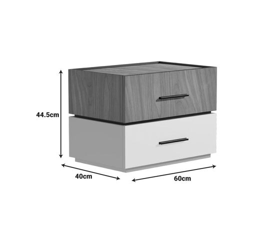 Κομοδίνο Sonlen pakoworld mdf σε καρυδί-μπεζ απόχρωση 60x40x44.5εκ - ΚΟΜΟΔΙΝΑ στο Milonadakis.gr
