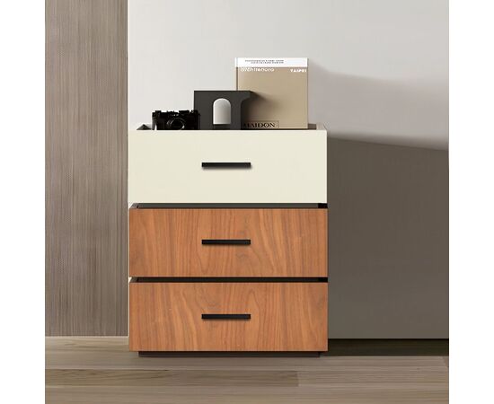 Κομοδίνο Sonlen pakoworld mdf σε καρυδί-μπεζ απόχρωση 60x40x66εκ - ΚΟΜΟΔΙΝΑ στο Milonadakis.gr