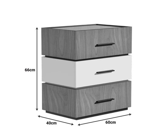 Κομοδίνο Sonlen pakoworld mdf σε καρυδί-μπεζ απόχρωση 60x40x66εκ - ΚΟΜΟΔΙΝΑ στο Milonadakis.gr