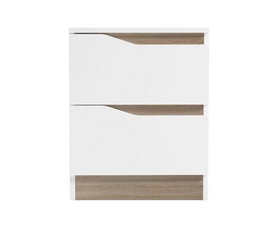 Κομοδίνο Verena II pakoworld σε λευκή-sonoma απόχρωση 40x40x50εκ - ΚΟΜΟΔΙΝΑ στο Milonadakis.gr