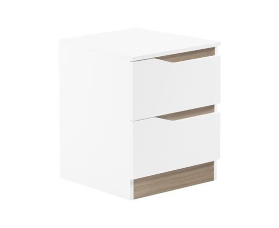 Κομοδίνο Verena II pakoworld σε λευκή-sonoma απόχρωση 40x40x50εκ - ΚΟΜΟΔΙΝΑ στο Milonadakis.gr