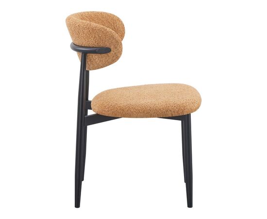 Καρέκλα Folegio pakoworld μπουκλέ σε camel απόχρωση με μαύρα πόδια 59x50x75εκ - ΚΑΡΕΚΛΕΣ - ΠΟΛΥΘΡΟΝΕΣ ΕΣ. στο Milonadakis.gr