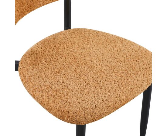 Καρέκλα Folegio pakoworld μπουκλέ σε camel απόχρωση με μαύρα πόδια 59x50x75εκ - ΚΑΡΕΚΛΕΣ - ΠΟΛΥΘΡΟΝΕΣ ΕΣ. στο Milonadakis.gr