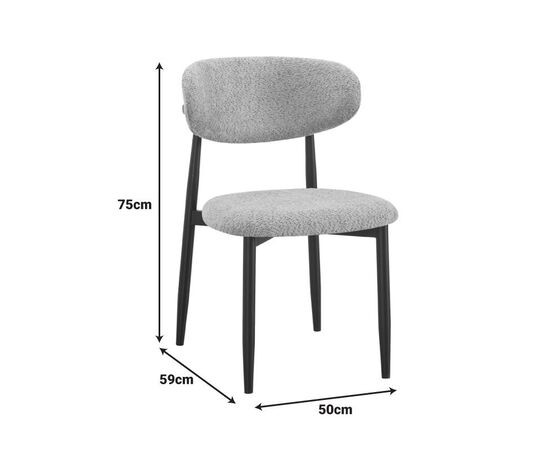 Καρέκλα Folegio pakoworld μπουκλέ σε camel απόχρωση με μαύρα πόδια 59x50x75εκ - ΚΑΡΕΚΛΕΣ - ΠΟΛΥΘΡΟΝΕΣ ΕΣ. στο Milonadakis.gr