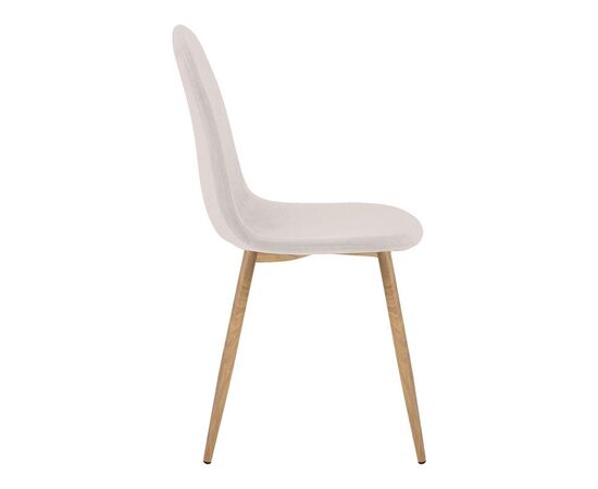 Καρέκλα Bella pakoworld ανοιχτό γκρι ύφασμα με πόδι μέταλλο σε φυσική απόχρωση 43.5x52x89εκ - ΚΑΡΕΚΛΕΣ - ΠΟΛΥΘΡΟΝΕΣ ΕΣ. στο Milonadakis.gr