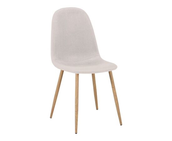 Καρέκλα Bella pakoworld ανοιχτό γκρι ύφασμα με πόδι μέταλλο σε φυσική απόχρωση 43.5x52x89εκ - ΚΑΡΕΚΛΕΣ - ΠΟΛΥΘΡΟΝΕΣ ΕΣ. στο Milonadakis.gr