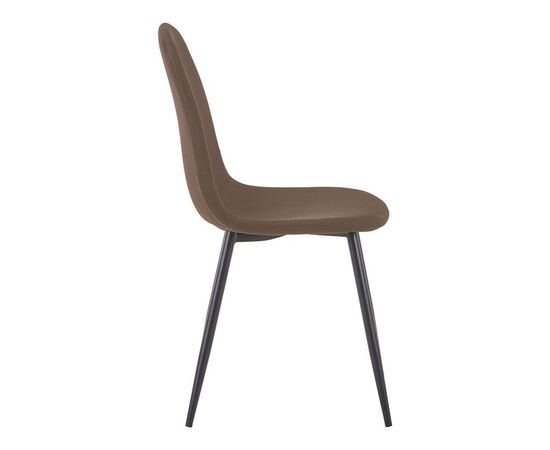 Καρέκλα Bella pakoworld καφέ ύφασμα με πόδι μαύρο μέταλλο 43.5x52x89εκ - ΚΑΡΕΚΛΕΣ - ΠΟΛΥΘΡΟΝΕΣ ΕΣ. στο Milonadakis.gr