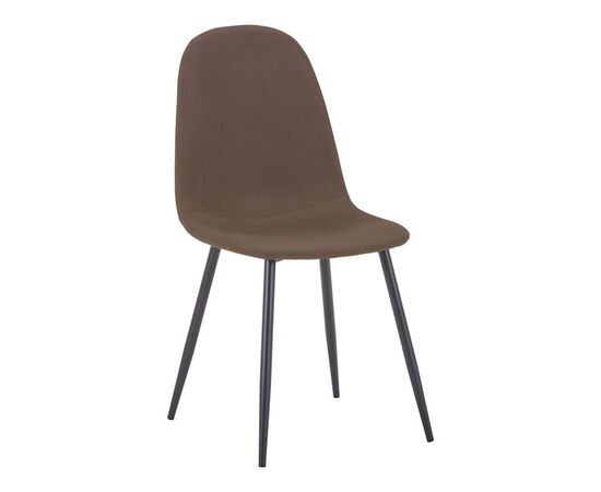 Καρέκλα Bella pakoworld καφέ ύφασμα με πόδι μαύρο μέταλλο 43.5x52x89εκ - ΚΑΡΕΚΛΕΣ - ΠΟΛΥΘΡΟΝΕΣ ΕΣ. στο Milonadakis.gr