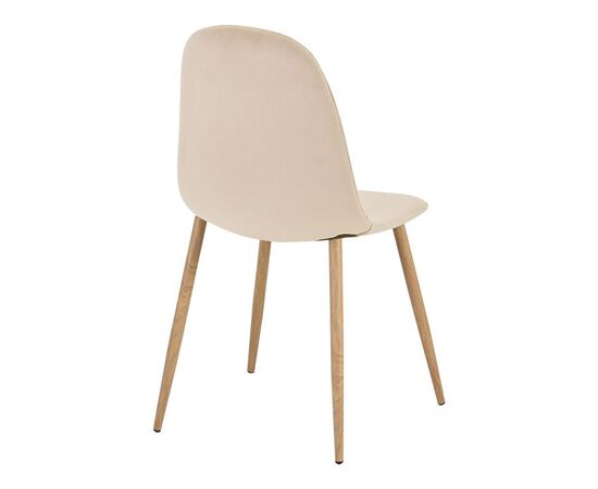 Καρέκλα Bella pakoworld μπεζ βελούδο με πόδι μέταλλο σε φυσική απόχρωση 43.5x52x89εκ - ΚΑΡΕΚΛΕΣ - ΠΟΛΥΘΡΟΝΕΣ ΕΣ. στο Milonadakis.gr