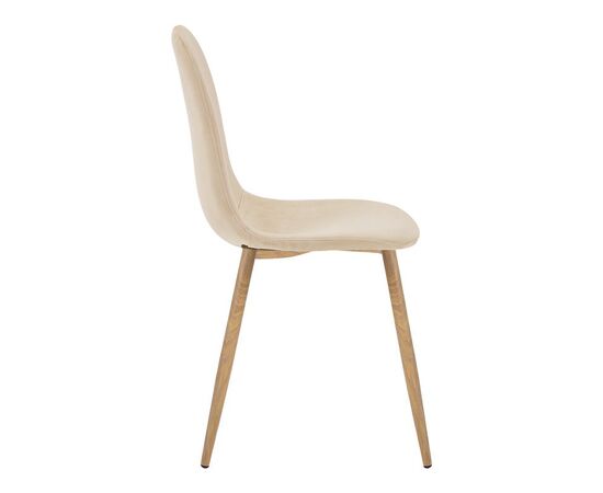 Καρέκλα Bella pakoworld μπεζ βελούδο με πόδι μέταλλο σε φυσική απόχρωση 43.5x52x89εκ - ΚΑΡΕΚΛΕΣ - ΠΟΛΥΘΡΟΝΕΣ ΕΣ. στο Milonadakis.gr