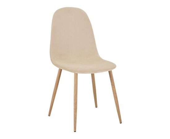 Καρέκλα Bella pakoworld μπεζ βελούδο με πόδι μέταλλο σε φυσική απόχρωση 43.5x52x89εκ - ΚΑΡΕΚΛΕΣ - ΠΟΛΥΘΡΟΝΕΣ ΕΣ. στο Milonadakis.gr