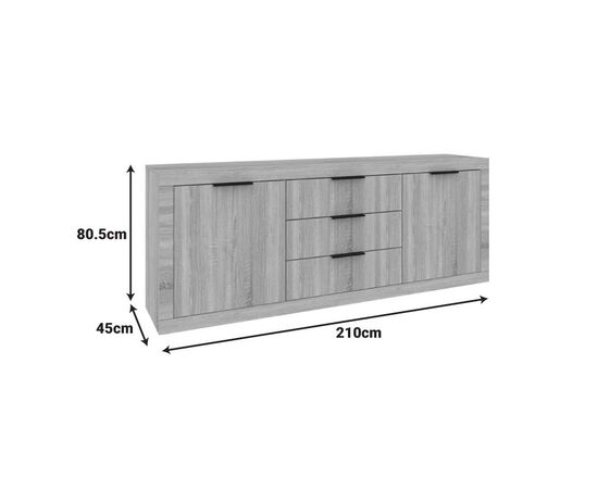 Μπουφές Doha pakoworld σε sonoma απόχρωση 210x45x80.5εκ - ΜΠΟΥΦΕΔΕΣ-ΚΟΝΣΟΛΕΣ στο Milonadakis.gr