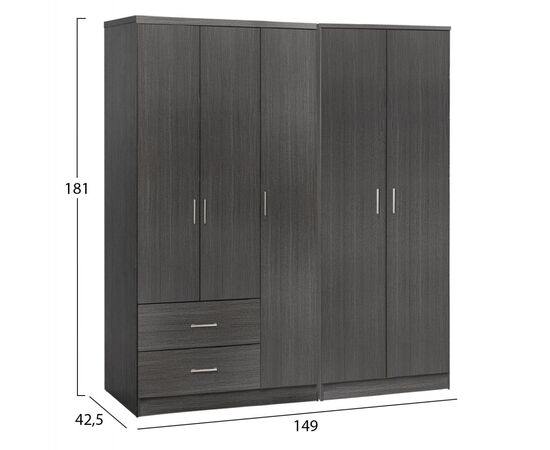 ΝΤΟΥΛΑΠΑ 5ΦΥΛΛΗ CAESAR HM21234.01 ΜΕΛΑΜΙΝΗ ΧΡΩΜΑ ZEBRANO 150x42.5x181Υεκ - ΝΤΟΥΛΑΠΕΣ στο Milonadakis.gr