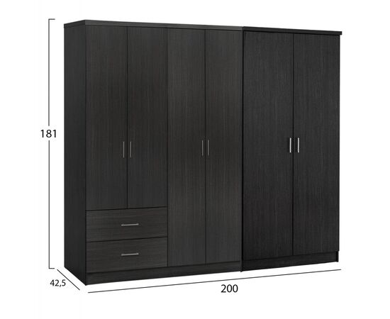 ΝΤΟΥΛΑΠΑ 6ΦΥΛΛΗ BLAKELY HM21235.01 ΜΕΛΑΜΙΝΗ ΧΡΩΜΑ ZEBRANO 201x43x181Υεκ - ΝΤΟΥΛΑΠΕΣ στο Milonadakis.gr