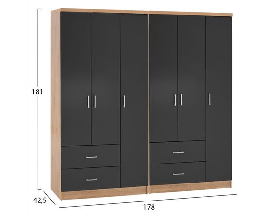 ΝΤΟΥΛΑΠΑ 6ΦΥΛΛΗ CAESAR HM21236.01 ΜΕΛΑΜΙΝΗ SONAMA & ΣΚΟΥΡΟ ΓΚΡΙ 180x42,5Χ181Υεκ. - ΝΤΟΥΛΑΠΕΣ στο Milonadakis.gr