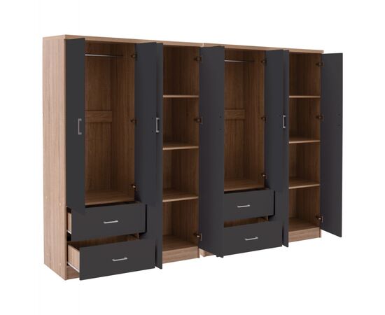 ΝΤΟΥΛΑΠΑ 8ΦΥΛΛΗ BRIANA HM21237.01 ΜΕΛΑΜΙΝΗ SONAMA & ΣΚΟΥΡΟ ΓΚΡΙ 241x42,5Χ180,5Υεκ. - ΝΤΟΥΛΑΠΕΣ στο Milonadakis.gr
