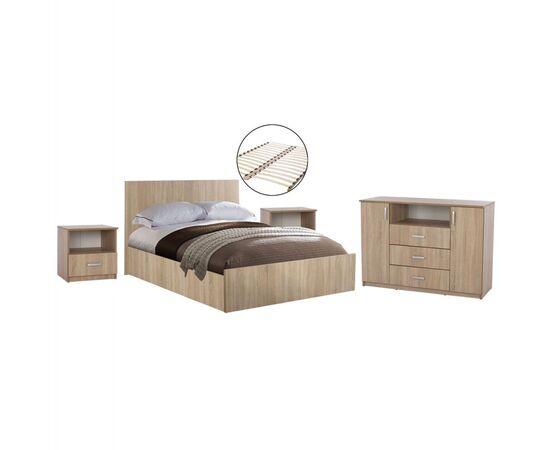 ΣΕΤ ΚΡΕΒΑΤΟΚΑΜΑΡΑΣ 5ΤΜΧ ADLER HM11758 ΜΕΛΑΜΙΝΗ SONAMA OAK-ΓΙΑ ΣΤΡΩΜΑ 160x200εκ - ΣΕΤ ΚΡΕΒΑΤΟΚΑΜΑΡΑΣ στο Milonadakis.gr