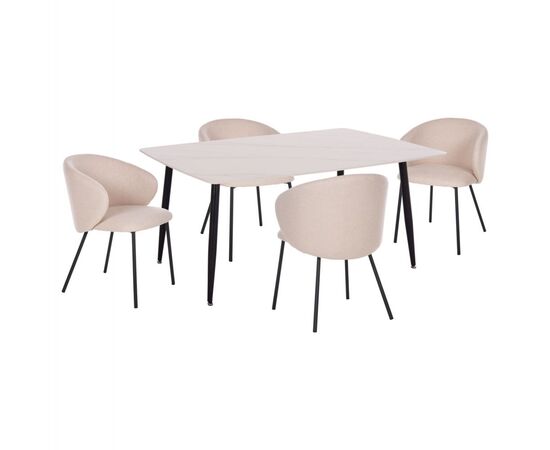 ΣΕΤ ΤΡΑΠΕΖΑΡΙΑΣ 5ΤΜΧ RAVEN HM21069.01 ΚΕΡΑΜΙΚΟ TOP ΛΕΥΚΟ ΜΑΡΜΑΡΟ & 4 ΚΑΡΕΚΛΕΣ - ΤΡΑΠΕΖΑΡΙΕΣ στο Milonadakis.gr