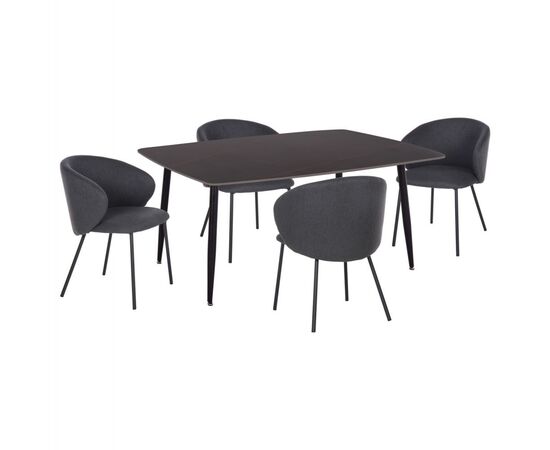 ΣΕΤ ΤΡΑΠΕΖΑΡΙΑΣ 5ΤΜΧ RAVEN HM21069.02 ΚΕΡΑΜΙΚΟ TOP ΜΑΥΡΟ ΜΑΡΜΑΡΟ & 4 ΚΑΡΕΚΛΕΣ - ΤΡΑΠΕΖΑΡΙΕΣ στο Milonadakis.gr