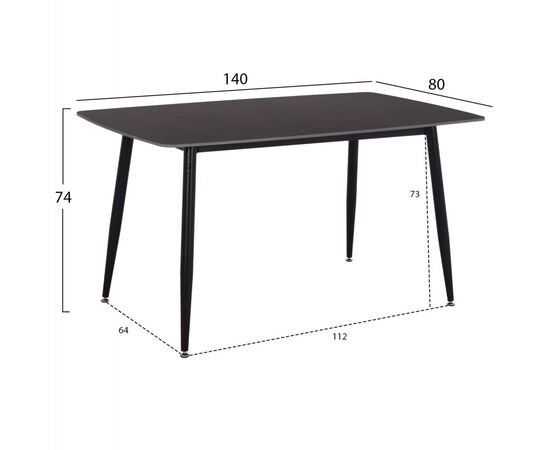 ΣΕΤ ΤΡΑΠΕΖΑΡΙΑΣ 5ΤΜΧ RAVEN HM21072.02 ΚΕΡΑΜΙΚΟ TOP ΜΑΥΡΟ ΜΑΡΜΑΡΟ & 4 ΚΑΡΕΚΛΕΣ - ΤΡΑΠΕΖΑΡΙΕΣ στο Milonadakis.gr