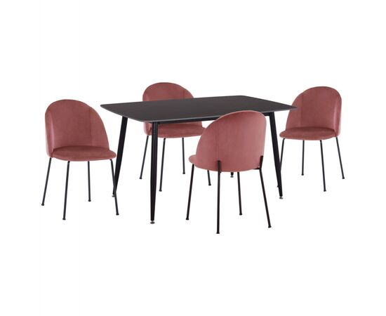 ΣΕΤ ΤΡΑΠΕΖΑΡΙΑΣ 5ΤΜΧ RAVEN HM21072.02 ΚΕΡΑΜΙΚΟ TOP ΜΑΥΡΟ ΜΑΡΜΑΡΟ & 4 ΚΑΡΕΚΛΕΣ - ΤΡΑΠΕΖΑΡΙΕΣ στο Milonadakis.gr