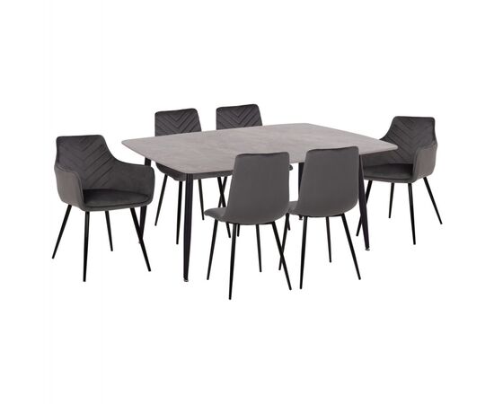 ΣΕΤ ΤΡΑΠΕΖΑΡΙΑΣ 7ΤΜΧ RAVEN HM21070.03 ΚΕΡΑΜΙΚΟ TOP--4 ΚΑΡΕΚΛΕΣ & 2 ΠΟΛΥΘΡΟΝΕΣ ΓΚΡΙ - ΤΡΑΠΕΖΑΡΙΕΣ στο Milonadakis.gr