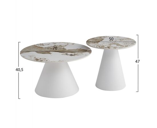 ΤΡΑΠΕΖΙΑ ΣΑΛΟΝΙΟΥ RIDGE(X) HM18307.01 SINTERED STONE TOPS--ΒΑΣΕΙΣ ΛΕΥΚΕΣ Φ50 & Φ70 - ΤΡΑΠΕΖΙΑ ΚΟΥΖΙΝΑΣ στο Milonadakis.gr