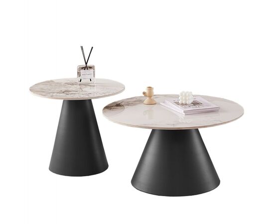 ΤΡΑΠΕΖΙΑ ΣΑΛΟΝΙΟΥ RIDGE(X) HM18307.02 SINTERED STONE TOPS--ΒΑΣΕΙΣ ΜΑΥΡΕΣ Φ50 & Φ70 - ΤΡΑΠΕΖΙΑ ΚΟΥΖΙΝΑΣ στο Milonadakis.gr