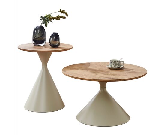 ΤΡΑΠΕΖΙΑ ΣΑΛΟΝΙΟΥ JENNEL(X) HM18308.04 ΜΕΤΑΛΛΟ ΣΑΜΠΑΝΙ--MDF ΣΕ ΦΥΣΙΚΟ Φ50εκ & Φ70εκ - ΤΡΑΠΕΖΙΑ ΚΟΥΖΙΝΑΣ στο Milonadakis.gr