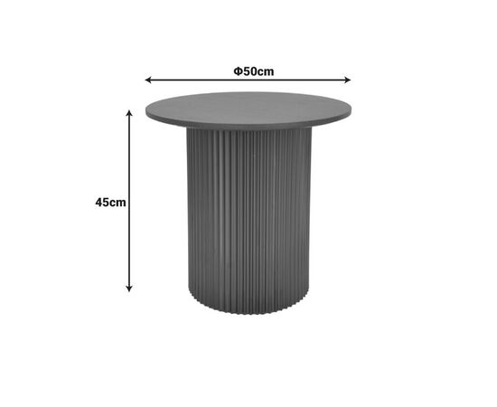 Βοηθητικό τραπέζι Dovel pakoworld mdf σε μαύρη απόχρωση Φ50x45εκ - ΤΡΑΠΕΖΙΑ ΚΟΥΖΙΝΑΣ στο Milonadakis.gr