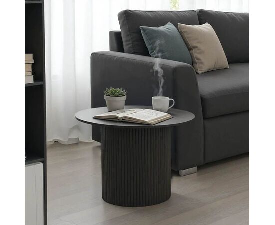 Τραπέζι σαλονιού Dovel pakoworld mdf σε μαύρη απόχρωση Φ70x40εκ - ΤΡΑΠΕΖΙΑ ΚΟΥΖΙΝΑΣ στο Milonadakis.gr